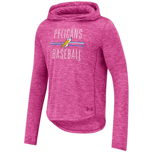 MYRTLE BEACH PELICANS UNDER ARMOUR YOUTH GIRLS PINK TWIST LIGHTWEIGHT