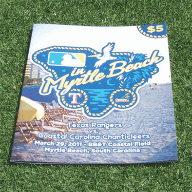 MYRTLE BEACH PELICANS 2011 EXHIBITION GAME PROGRAM