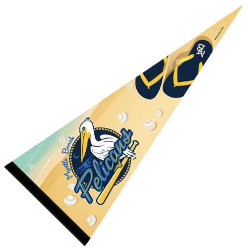 MYRTLE BEACH PELICANS WINCRAFT PREMIUM FELT PENNANT