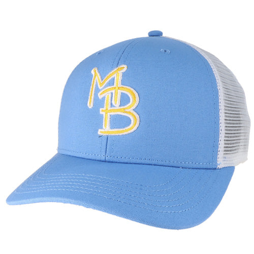 Myrtle Beach Pelicans Legacy Headwear Power Blue/White Game Mid Pro Snapback Adjustable Cap