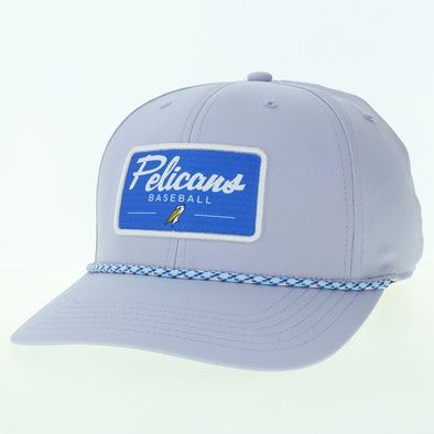 Myrtle Beach Pelicans Legacy Headwear Icelandic Blue Patch Back 9 Adjustable Cap