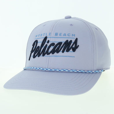 Myrtle Beach Pelicans Legacy Headwear Icelandic Blue Back 9 Adjustable Cap