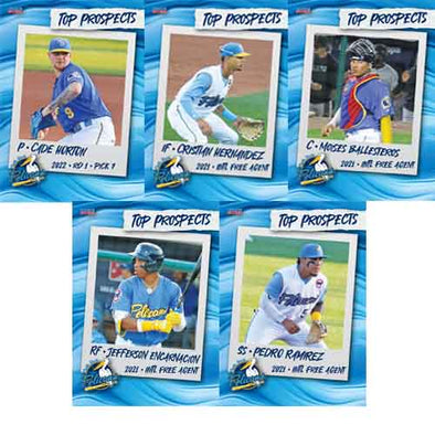MYRTLE BEACH PELICANS CHOICE MARKETING 2023 TOP PROSPECTS PACK