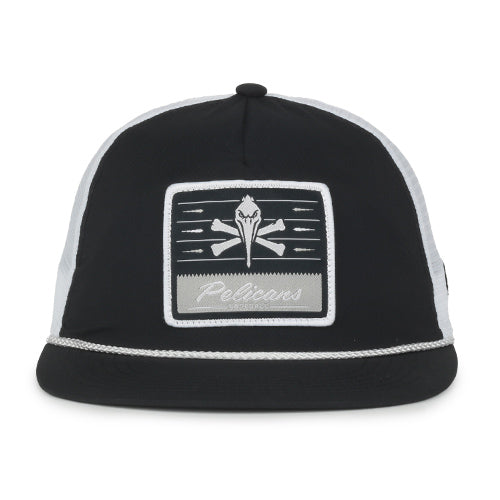 Myrtle Beach Pelicans Outdoor Cap Black Pirate Boomer Snapback Cap
