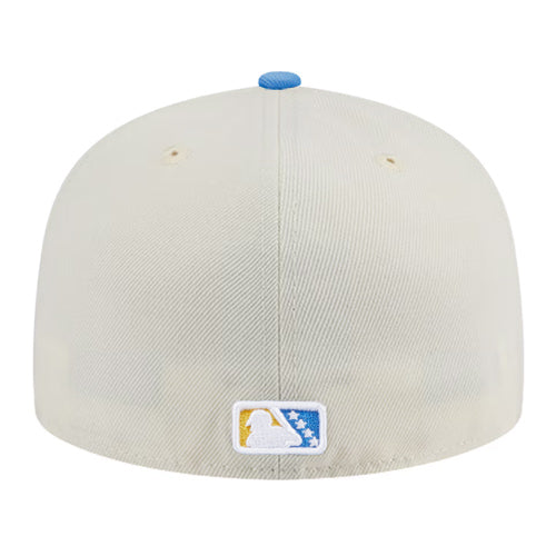 Myrtle Beach Pelicans New Era 59Fifty Chrome White and Blue Alternate Cap