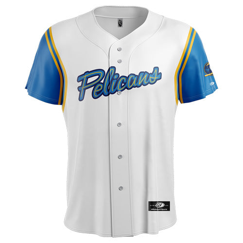 Myrtle Beach Pelicans OT Sports Home White Replica Jersey – Myrtle