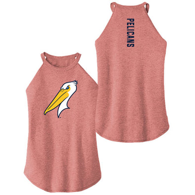 MYRTLE BEACH PELICANS 108 STITCHES LADIES BLUSH ALT RAZORBACK TANK