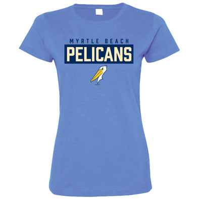 Myrtle Beach Pelicans Bimm Ridder Ladies Carolina Blue Isner Tee
