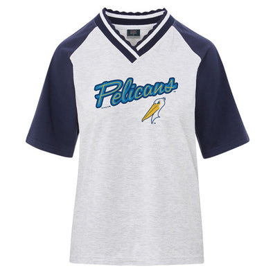 Myrtle Beach Pelicans MV Sport Ladies Navy Jewell Team Tee