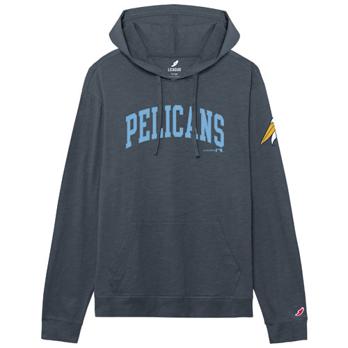 Myrtle Beach Pelicans League Navy Alternate Jersey Slub Long Sleeve Hood