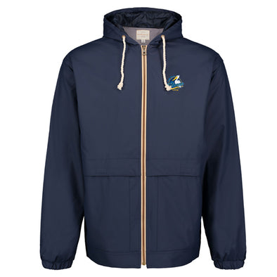 Myrtle Beach Pelicans MV Sport Weatherproof Vintage Hooded Rain Jacket