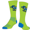 Myrtle Beach Pelicans Twin City Knitting Crew Neon Green Pelisaurus Rex Sock