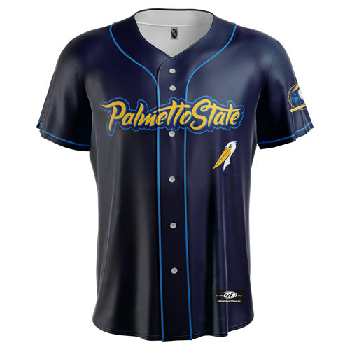 Myrtle Beach Pelicans OT Sports Navy Palmetto State Replica Jersey - Myrtle Beach Pelicans OT Sports Navy Palmetto State Replica Jersey -