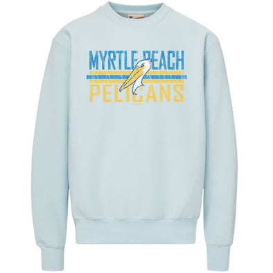 Myrtle Beach Pelicans MV Sport Arctic Blue Pro Weave Crew Neck