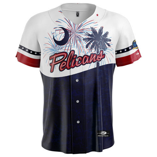 Myrtle Beach Pelicans OT Sports Red White & Blue Replica Jersey Myrtle Beach Pelicans Official Store Myrtle Beach Pelicans OT Sports Red White & Blue Replica Jersey Myrtle Beach Pelicans Official Store