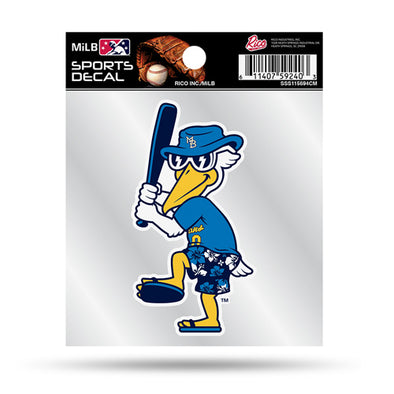 Myrtle Beach Pelicans Rice Industries Splash-Mascot Decal