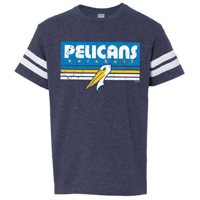 Myrtle Beach Pelicans Bimm Ridder Youth Vintage Navy Ultrawarm Tee