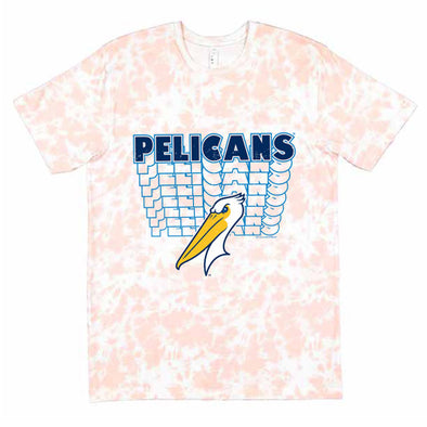 Myrtle Beach Pelicans Soft As A Grape Youth Rose Tie Dye Tee