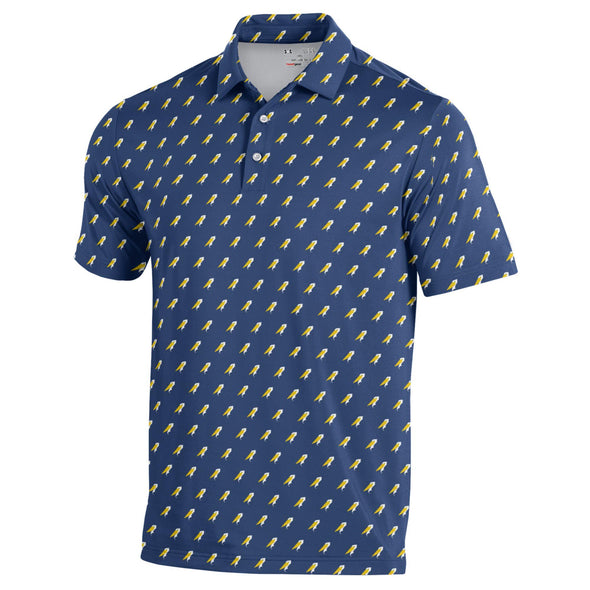 Myrtle Beach Pelicans Under Armour Navy Alternate Armour Fuse Polo