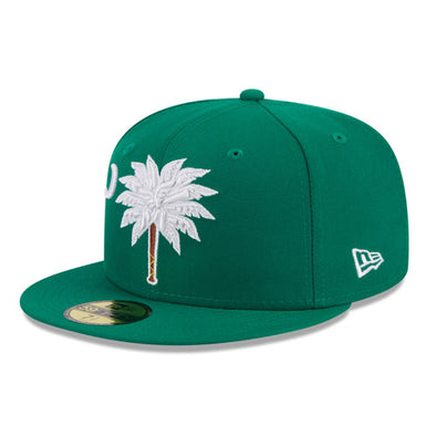 MYRTLE BEACH PELICANS NEW ERA 59/FIFTY KELLY GREEN PALMETTO STATE CAP