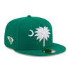 MYRTLE BEACH PELICANS NEW ERA 59/FIFTY KELLY GREEN PALMETTO STATE CAP