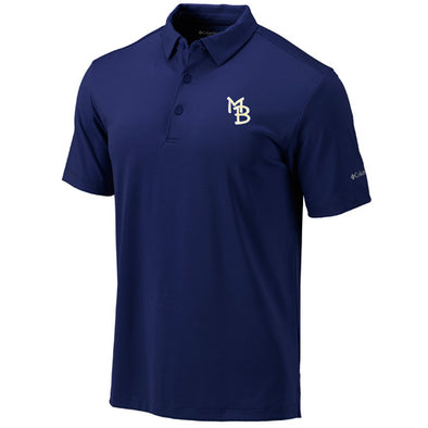 MYRTLE BEACH PELICANS COLUMBIA SPORTSWEAR NAVY GAME DRIVE POLO