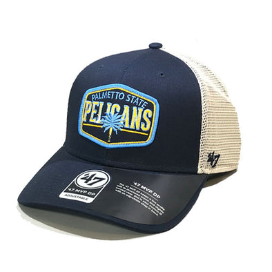 MYRTLE BEACH PELICANS 47 BRAND PALMETTO STATE SHUMAY ADJUSTABLE CAP