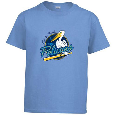 MYRTLE BEACH PELICANS YOUTH CAROLINA BLUE PRIMARY TEE